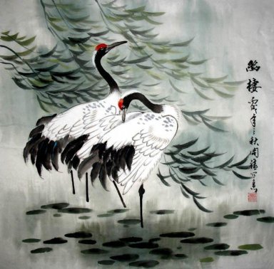 Crane - Peinture chinoise