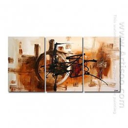 Hand-painted Abstract Oil Painting - Set of 3