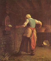 Woman Baking Bread 1854