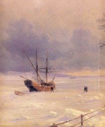 Frozen Bosphorus Under Snow 1874