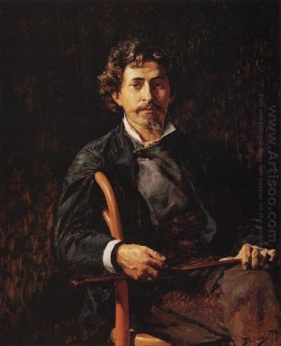 Retrato del artista Ilya Repin 1879