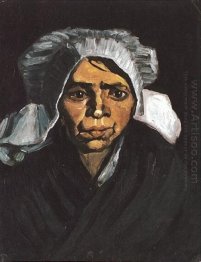 Head Of A Peasant Woman With White Cap 1884