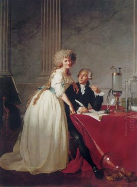 Stående av Antoine Laurent Och Marie Anne Lavoisier