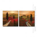 Tangan-Dicat Landscape Oil Painting - Set 2