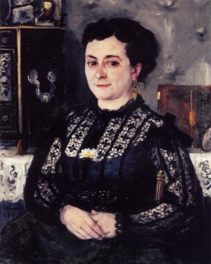 Kvinna i en Lace Blouse 1869