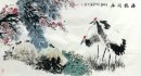 Crane - Plum - pintura china