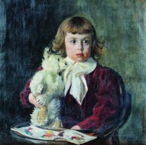 Boy With Teddy Bear 1907