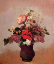 Flowers In Aa Brown Vase