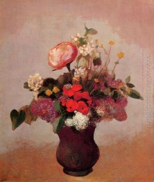 Flowers In Aa Brown Vase