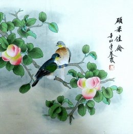 Peach & Birds -Chinese Painting