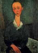 una mujer con cuello blanco 1916