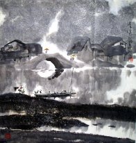 A small village - Chinese Painting