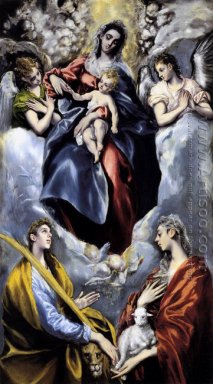 Madonna y el Niño con Santa Martina y Santa Inés, 1597-1599