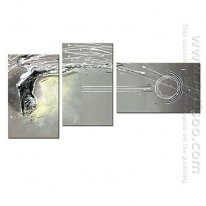 Hand-painted Abstract Oil Painting - Set of 3