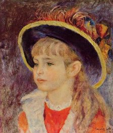 Young Girl In A Blue Hat 1881