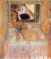 Toilet With A Bouquet Red And Yellow 1913