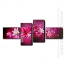 Hand Painted Oil Painting Floral - Set of 4