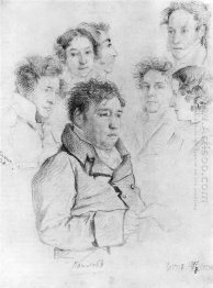 Ivan Krylov Among Artists 1808