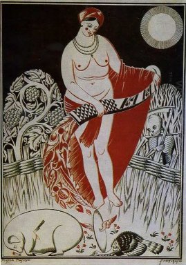 Ilustración Para Volodymyr Narbut S poema antes de la Pascua 191