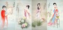 Quatro Beauties da antiga pintura chinesa China-