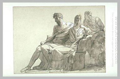 Voorstudie voor het schilderij Phaedra en Hippolytus