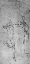 Mannelijk naakt en Arm van bebaarde Man 1504