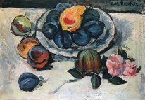 Still life with plums