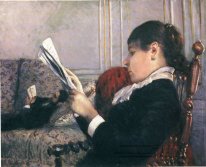 Femme Intérieur de lecture 1880