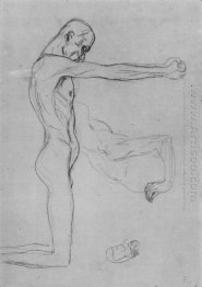 Kneeling Male Nude With Sprawled Out Arms Male Torso