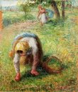 paysans ramasser de l'herbe 1883