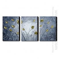 Hand Painted Oil Painting Abstract - Set of 3