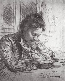 Reading Portrait Of Natalia B Nordman 1901