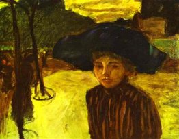 Woman In A Blue Hat 1908