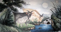 Sheep - Peinture chinoise