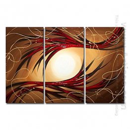 Hand-painted Abstract Oil Painting - Set of 3