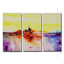 Hand-painted Landscape Oil Painting - Set of 3