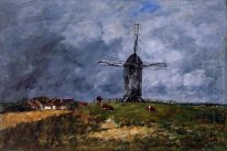 Cayeux Molino De Viento En El Campo Mañana 1890