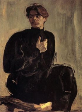 Portret van de schrijver Maxim Gorki 1905