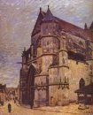 l'église de Moret hiver 1894