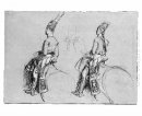 Duas figuras Equestrian 1813