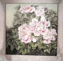 Peony & Mounted - Chinesische Malerei