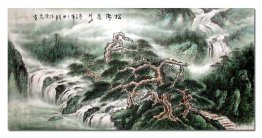 Tree and House - Liushui - Chinese Painting