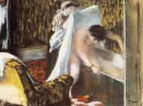 woman leaving her bath 1877