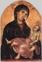 Huile Madonna et enfant