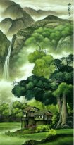 Paysage avec des nuages ​​- Peinture chinoise