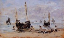 Les pêcheurs de Berck à marée basse