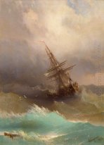 Ship In The Stormy Sea 1887