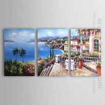 Hand-painted Landscape Oil Painting - Set of 3