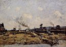 Trouville der Fähre nach Deauville 1880