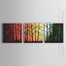 Hand-painted Oil Painting Landscape Forest - Set of 3